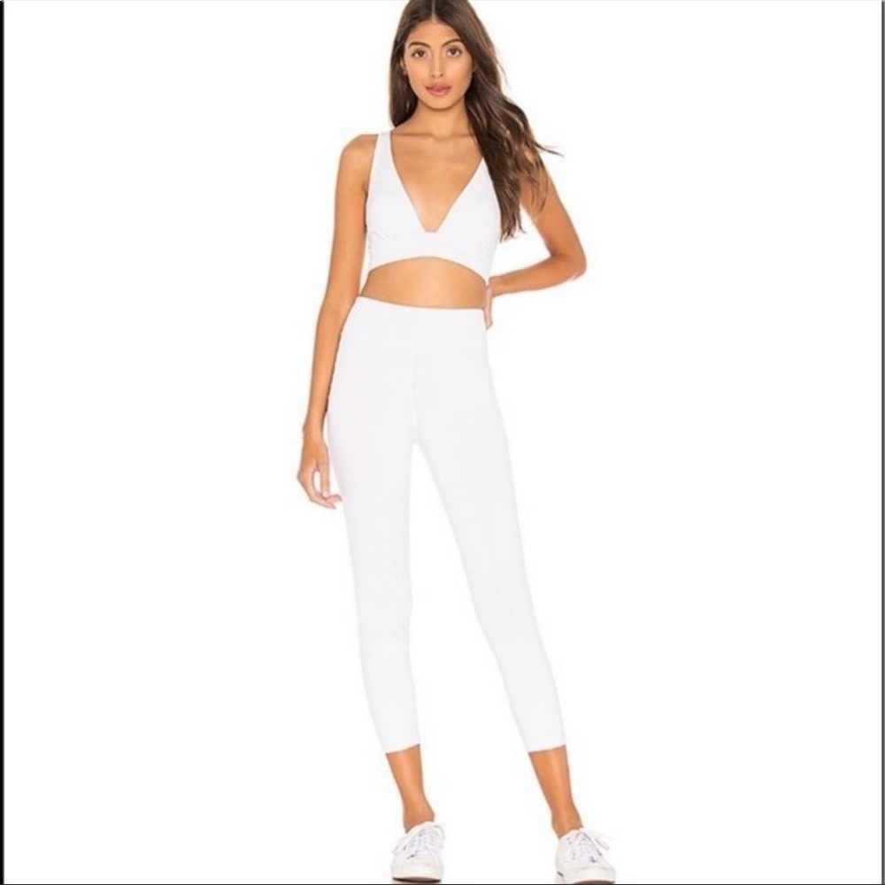Revolve Lovewave Luka Legging and Claire sports bra set in White